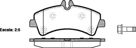 Комплект тормозных колодок MERCEDES SPRINTER, VW CRAFTER, REMSA (124700) Комплект тормозных колодок MERCEDES SPRINTER, VW CRAFTER, REMSA (124700)