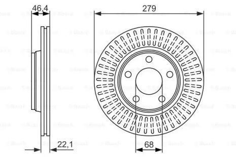 Диск тормозной VW PASSAT, VW PASSAT, BOSCH (0986479916)