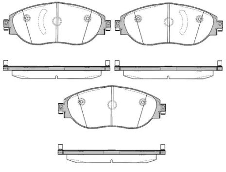 Набір гальмівних колодків, VW Tiguan, REMSA (147000) Диск гальма