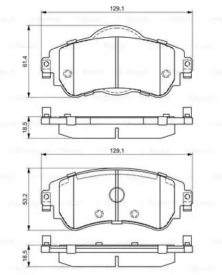 Набір гальмівних колодок, диск -гальмо Citroën C4, Bosch (0986494690)