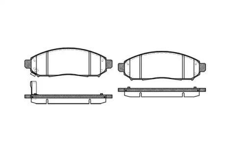 Набір гальмівних прокладок, дискове гальмо Nissan NP300, REMSA (116201)