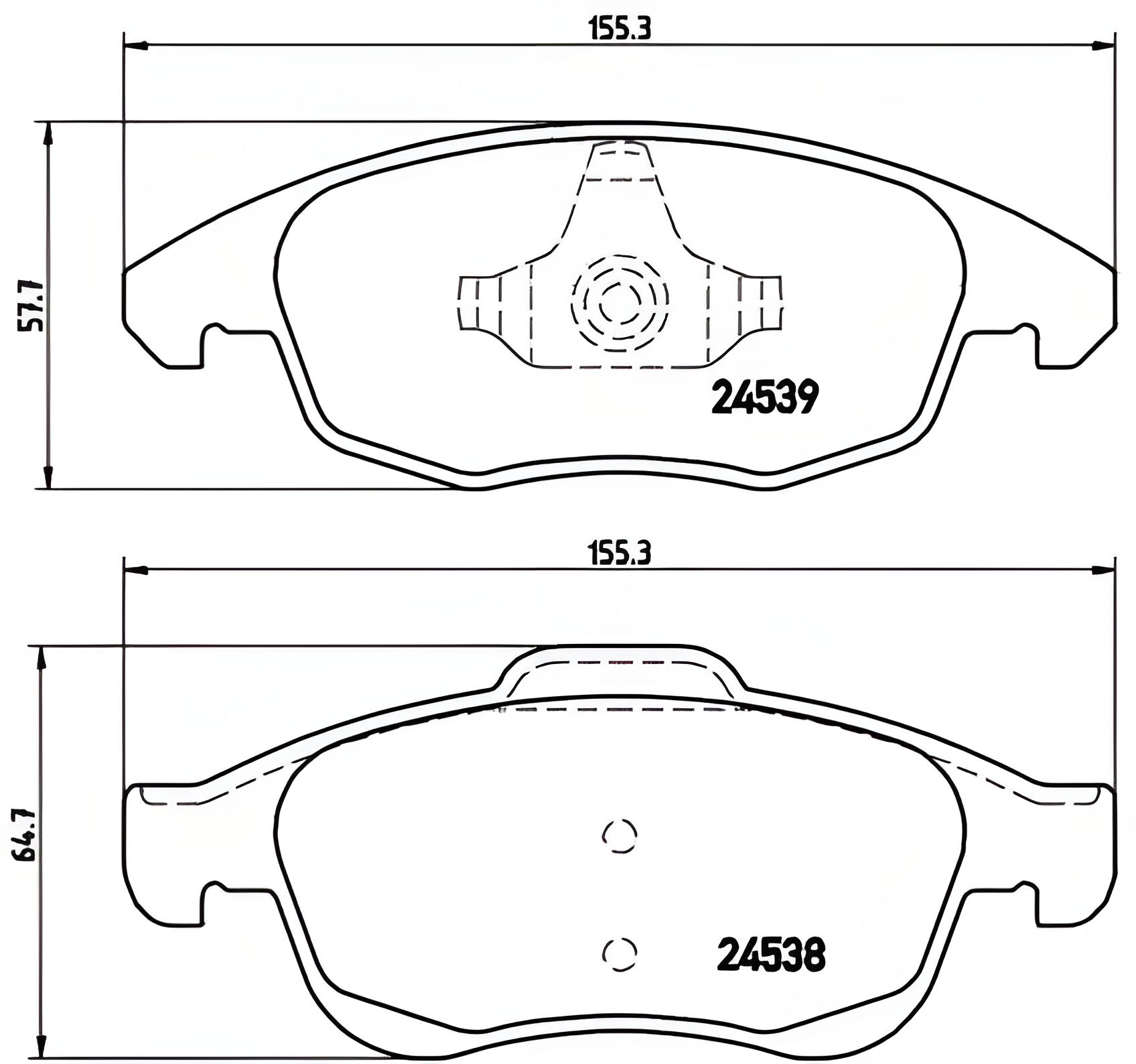 Комплект дисковых тормозных колодок для DS DS, PEUGEOT 5008, BREMBO (P61083) Комплект дисковых тормозных колодок для DS DS, PEUGEOT 5008, BREMBO (P61083)