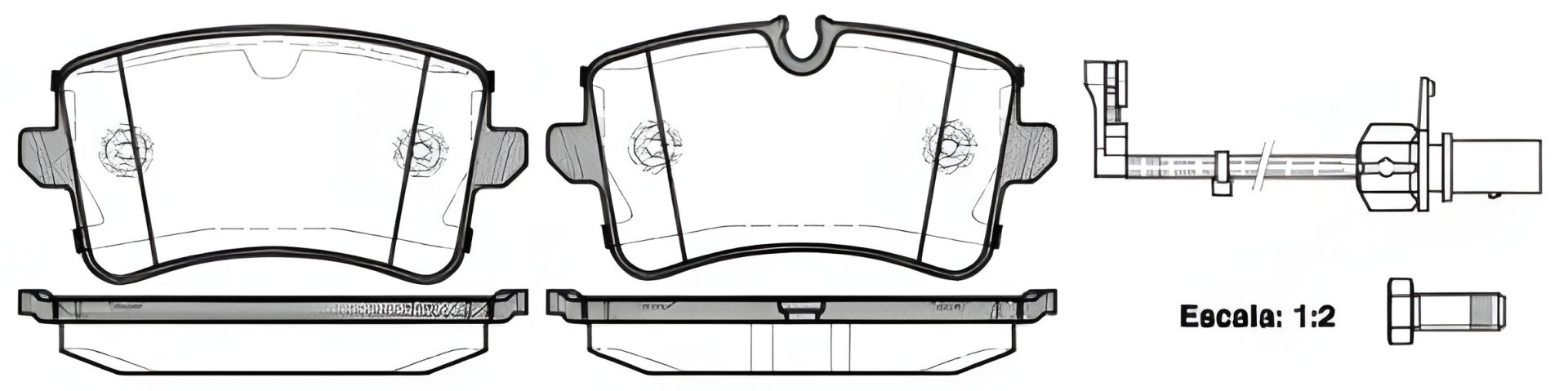 Комплект гальмівних колодок для дискових гальм PORSCHE MACAN, AUDI A6, виробництво REMSA, модель 134310 Комплект гальмівних колодок для дискових гальм PORSCHE MACAN, AUDI A6, виробництво REMSA, модель 134310