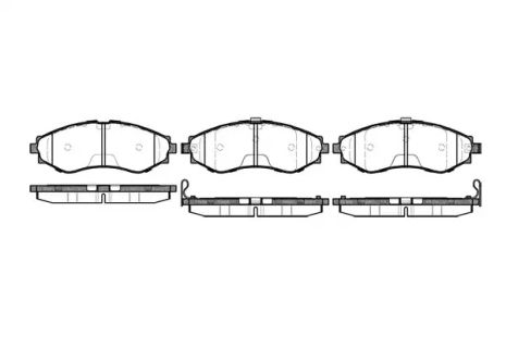 Комплект тормозных колодок, дисковый тормоз CHEVROLET EPICA, DAEWOO TOSCA, REMSA (064532)