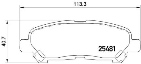 Набір гальмівних майданчиків, Toyota Highlander, Brembo (P83138) Диск.