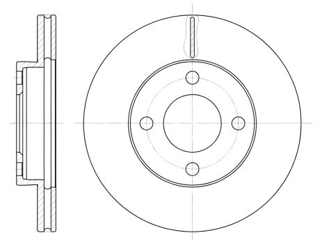 Тормозной диск для AUDI 90, REMSA (618510)