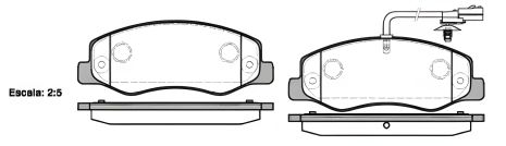 Дискове гальмо, комплект гальмівних колодок NISSAN NV400, OPEL MOVANO, WOKING P1542301 Дискове гальмо, комплект гальмівних колодок NISSAN NV400, OPEL MOVANO, WOKING P1542301