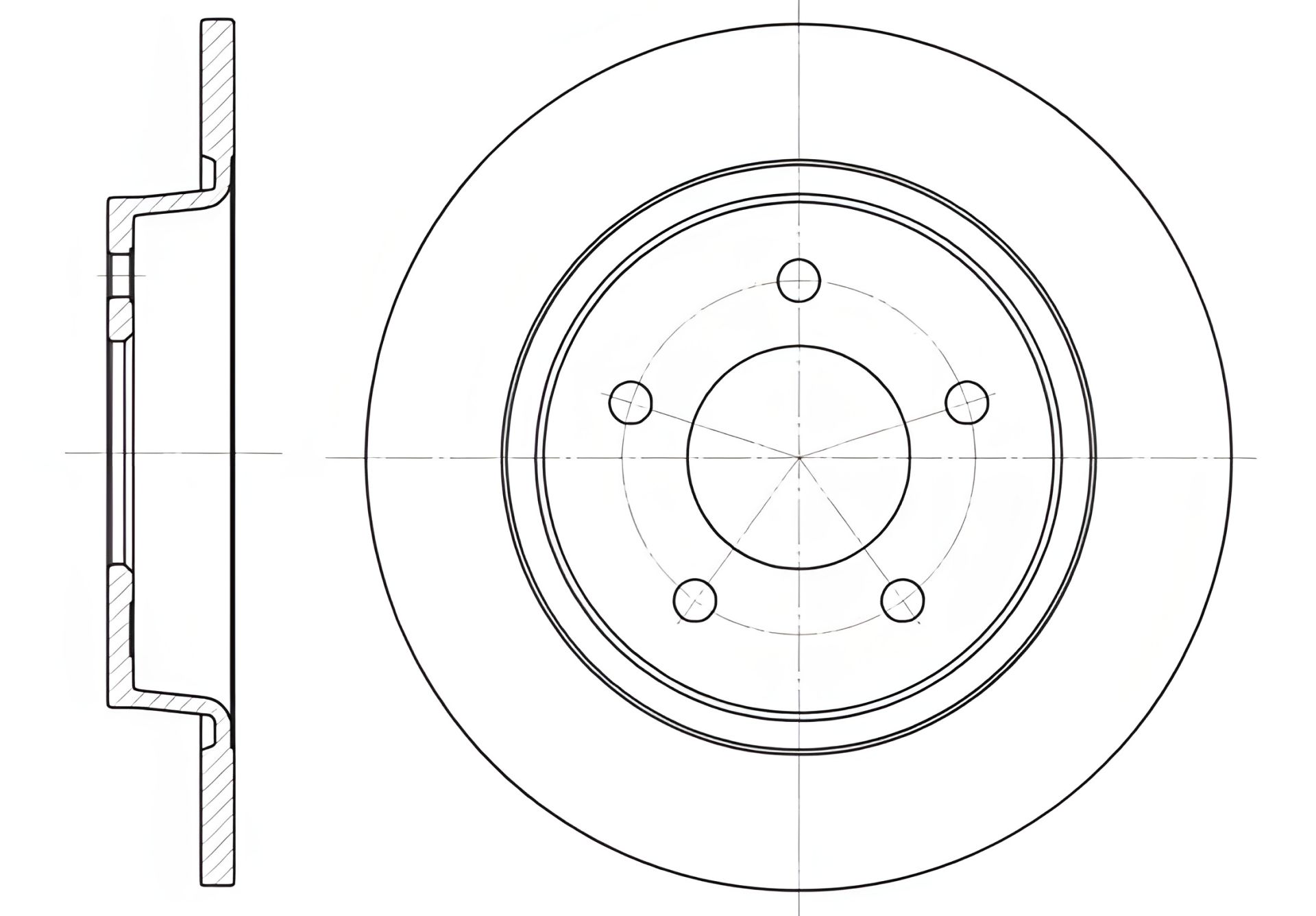 Тормозной диск для MAZDA 5, REMSA (688000) Тормозной диск для MAZDA 5, REMSA (688000)
