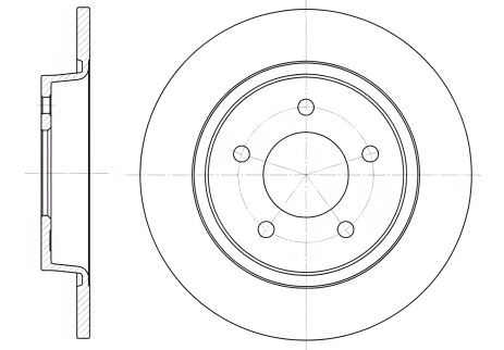 Тормозной диск для MAZDA 5, REMSA (688000)