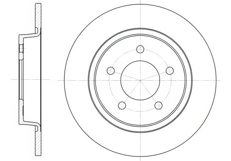 Гальмівний диск MAZDA 5, REMSA (688000) Гальмівний диск MAZDA 5, REMSA (688000)
