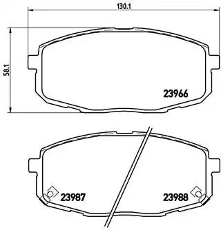 Набір гальмівних майданчиків, Hyundai Creta, Kia Pro Cee'd, Brembo (P30034)