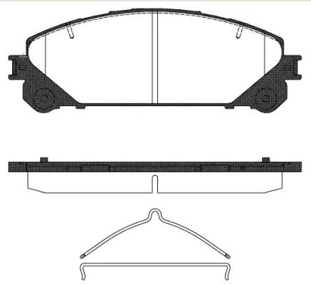 Комплект гальмівних колодок, дискове гальмо LEXUS RX, TOYOTA HIGHLANDER, REMSA (131200)