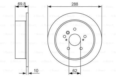 Brake Toyota Highlander, Lexus RX, Bosch (0986479614)