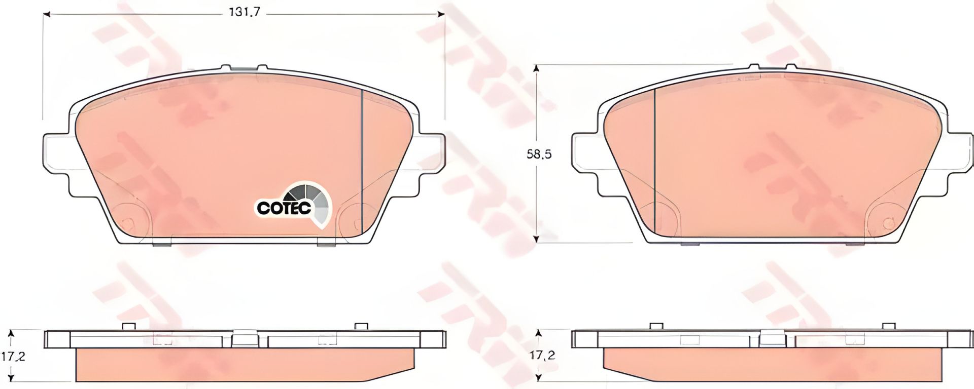 Комплект гальмівних колодок, дискове гальмо NISSAN PRIMERA, TRW (GDB3227) Комплект гальмівних колодок, дискове гальмо NISSAN PRIMERA, TRW (GDB3227)
