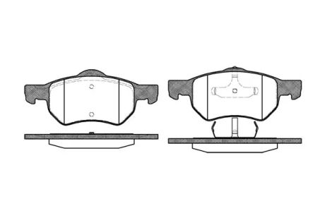 Набір гальмівних майданчиків, Disk Brake Dodge Caravan, Chrysler Voyager, REMSA (088200)