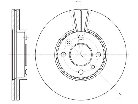 RENAULT MEGANE гальмівний диск, REMSA (622710)