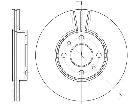 Тормозной диск для RENAULT MEGANE, REMSA (622710)