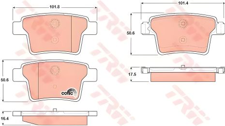 Комплект тормозных дисков и колодок для BYD S6, JAGUAR X-TYPE, TRW (GDB1665) Комплект тормозных дисков и колодок для BYD S6, JAGUAR X-TYPE, TRW (GDB1665)