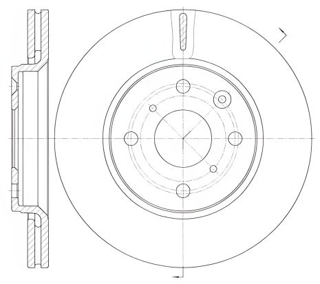 Диск тормозной GEELY PANDA, TOYOTA AYGO, REMSA (6100310)