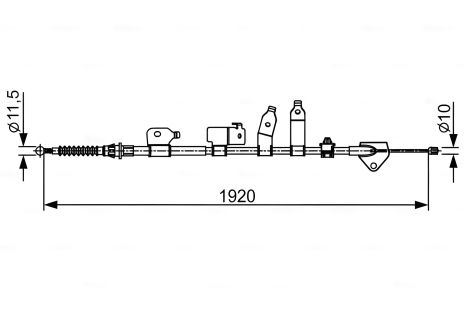 Трос стояночного тормоза TOYOTA AURIS, BOSCH (1987482438)