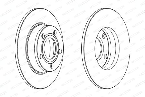 Гальмівний диск AUDI A6, FERODO (DDF1177C)