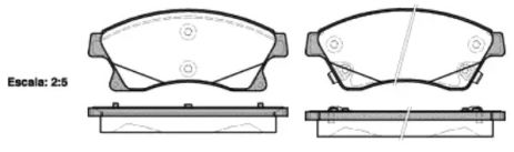 Комплект гальмівних колодок, дискове гальмо CHEVROLET CRUZE, OPEL ASTRA, REMSA (143112)