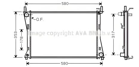 Охолодження двигуна радіатор MAZDA 2, FORD FUSION, AVA COOLING (FDA2325)