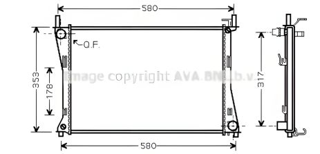 Радиатор двигателя Mazda 2, Ford Fusion, AVA Cooling FDA2325 Радиатор двигателя Mazda 2, Ford Fusion, AVA Cooling FDA2325