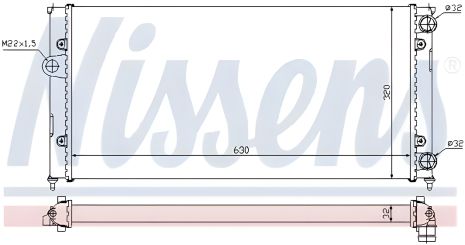 Радіатор охолодження двигуна для VW VENTO, SEAT CORDOBA, NISSENS (651931) Радіатор охолодження двигуна для VW VENTO, SEAT CORDOBA, NISSENS (651931)