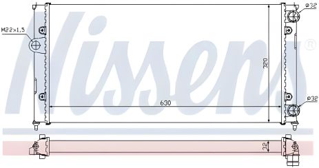 Радіатор охолодження двигуна для VW VENTO, SEAT CORDOBA, NISSENS (651931) Радіатор охолодження двигуна для VW VENTO, SEAT CORDOBA, NISSENS (651931)