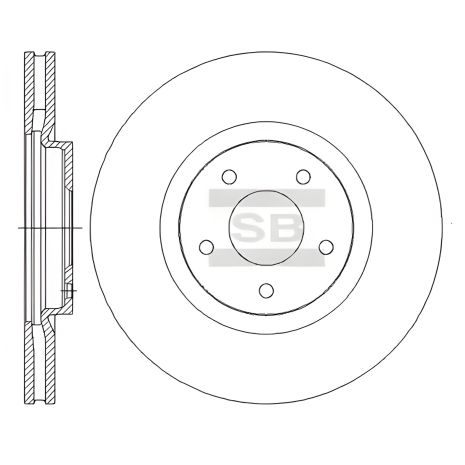 Гальмівний диск RENAULT KOLEOS, NISSAN JUKE, SANGSIN (SD4239)