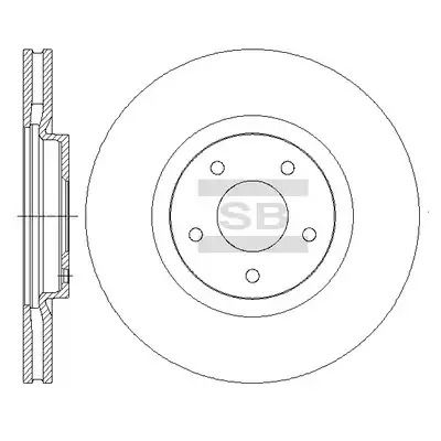 Диск тормозной RENAULT KOLEOS, NISSAN JUKE, SANGSIN (SD4239)