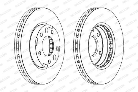 Диск гальмівний KIA CARNIVAL, FERODO (DDF1629)