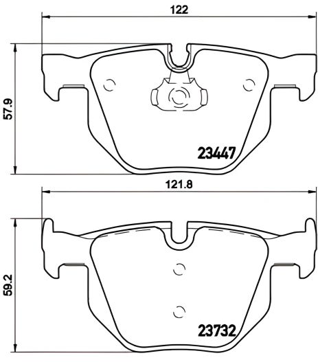 Колодок гальмівних комплект, дискове гальмо BMW X6, BREMBO (P06056) Колодок гальмівних комплект, дискове гальмо BMW X6, BREMBO (P06056)