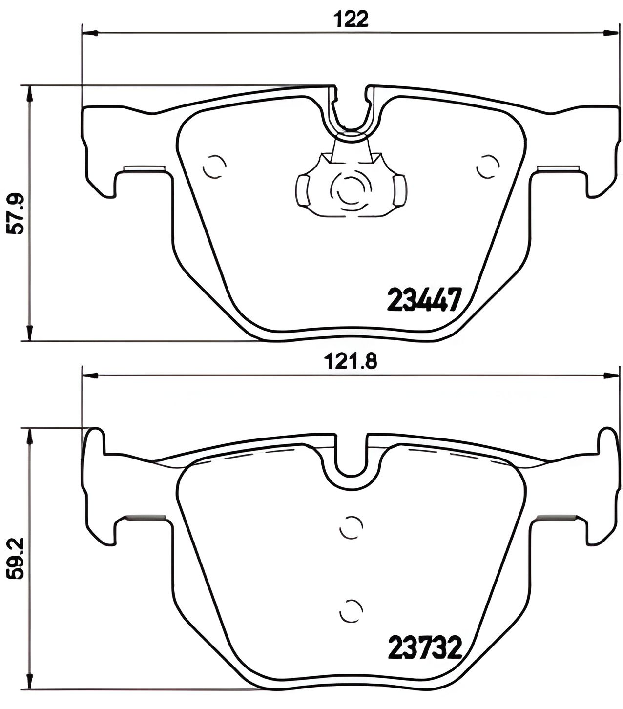 Колодок гальмівних комплект, дискове гальмо BMW X6, BREMBO (P06056) Колодок гальмівних комплект, дискове гальмо BMW X6, BREMBO (P06056)