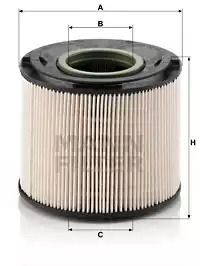 Паливний фільтр Audi Q7, VW Touareg, Mann-Filter (PU1033X)