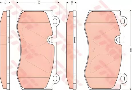 Дисковий Комплект Гальмівних Колодок для MERCEDES-BENZ S-CLASS - TRW (GDB1733)