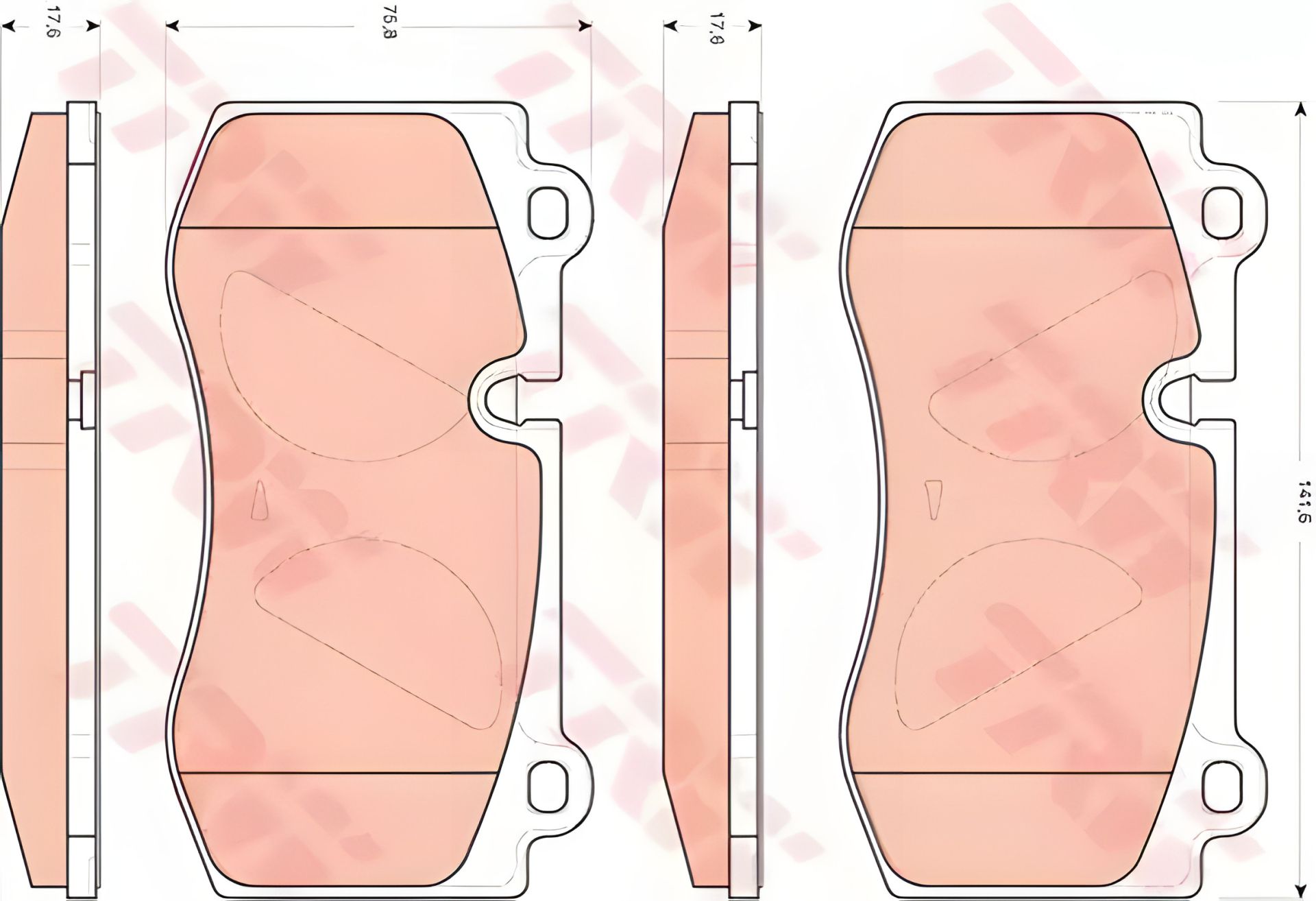 Дисковий Комплект Гальмівних Колодок для MERCEDES-BENZ S-CLASS - TRW (GDB1733) Дисковий Комплект Гальмівних Колодок для MERCEDES-BENZ S-CLASS - TRW (GDB1733)