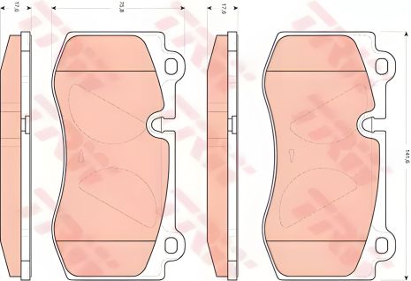 Дисковий Комплект Гальмівних Колодок для MERCEDES-BENZ S-CLASS - TRW (GDB1733)