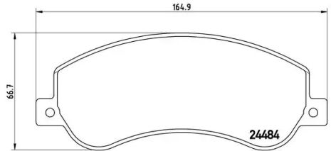 Набір гальмівних колодок, VW Amarok, Brembo (P85115) Дискне гальмо