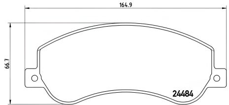 Комплект гальмівних колодок, дискове гальмо VW AMAROK, BREMBO (P85115) Комплект гальмівних колодок, дискове гальмо VW AMAROK, BREMBO (P85115)
