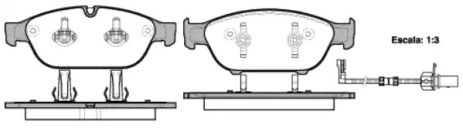 Комплект тормозных колодок AUDI A6, AUDI A7, AUDI A8, WOKING (P1541302)