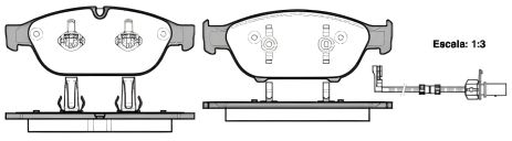 Набор тормозных колодок AUDI A6, A7, A8, WOKING (P1541302)