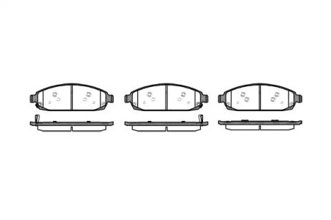 Комплект тормозных колодок JEEP COMMANDER, JEEP GRAND, WOKING (P1073302)