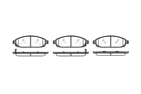 Комплект гальмівних колодок JEEP COMMANDER, JEEP GRAND CHEROKEE, WOKING (P1073302) Комплект гальмівних колодок JEEP COMMANDER, JEEP GRAND CHEROKEE, WOKING (P1073302)