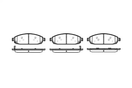 Комплект гальмівних колодок, дискове гальмо JEEP COMMANDER, REMSA (117302)