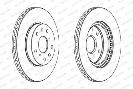 Диск тормозной SUZUKI SX4, FIAT SEDICI, FERODO (DDF1620C)