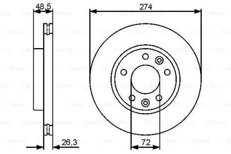 Brake Kia Carnival, Bosch (0986479444)