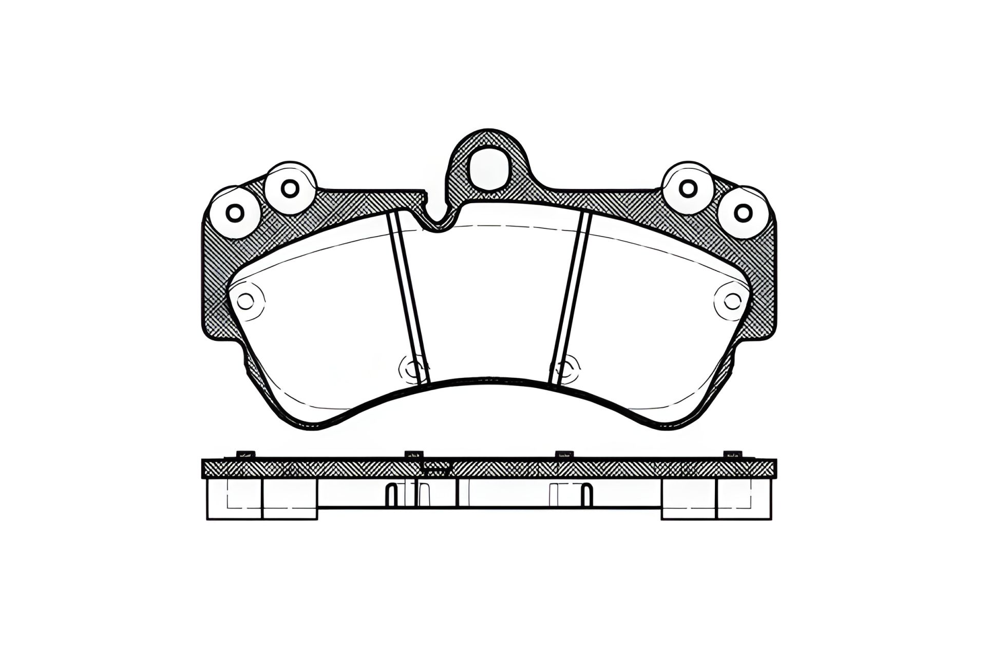 Комплект гальмівних колодок VW TOUAREG, PORSCHE CAYENNE, WOKING (P894300) Комплект гальмівних колодок VW TOUAREG, PORSCHE CAYENNE, WOKING (P894300)