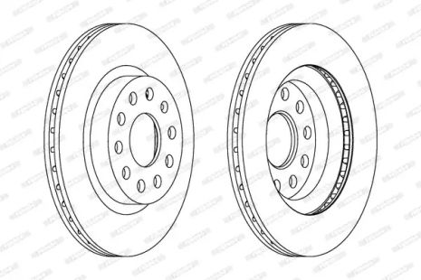 Диск гальмівний SKODA YETI, SEAT ALTEA, FERODO (DDF1223)